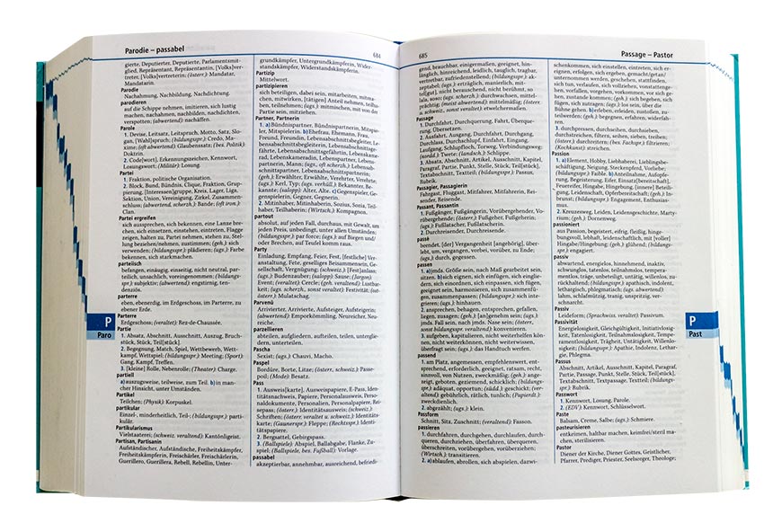 Reizworttechnik mit Wörterbuch