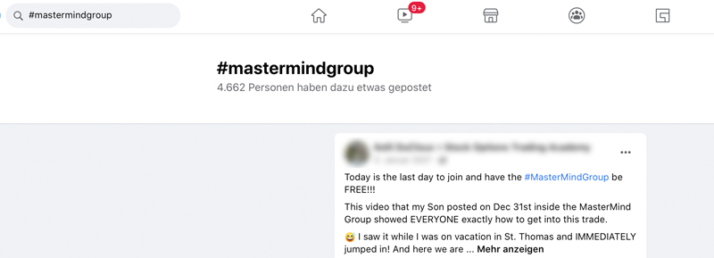 Mastermind-Gruppensuche auf Social Media mit dem Hashtag
