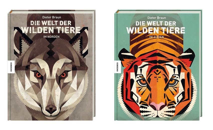Dieter Brauns Bestseller-Tierbücher. Sie wurden in vielen Sprachen übersetzt. (Foto: Dieter Braun, Knesebeck)
