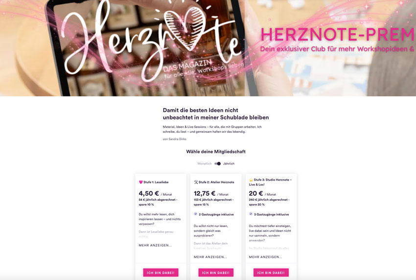 Steady-Account von Sandra Dirks.