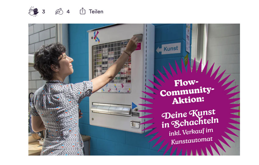 Schachtelkunst-Aktion von "Der kreative Flow" bei Steady