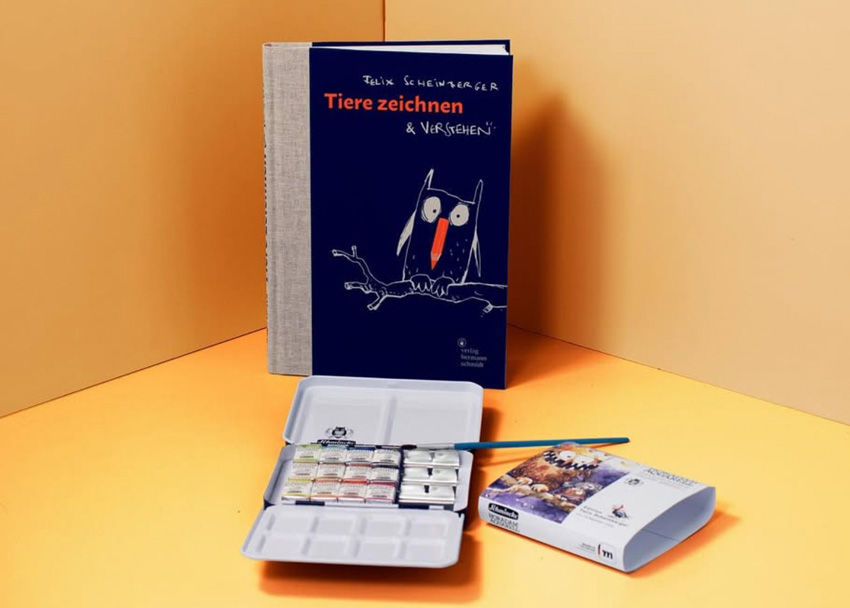 Das Buch "Tiere zeichnen & verstehen" von Felix Scheinberger erschien im Verlag Hermann Schmidt