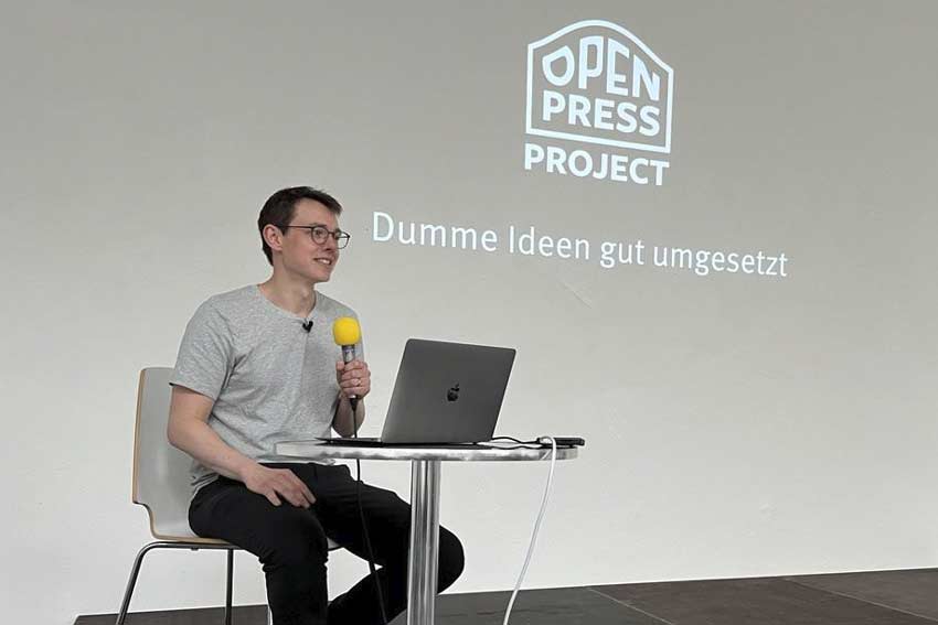 Dominik Schmitz vom Open Press Project